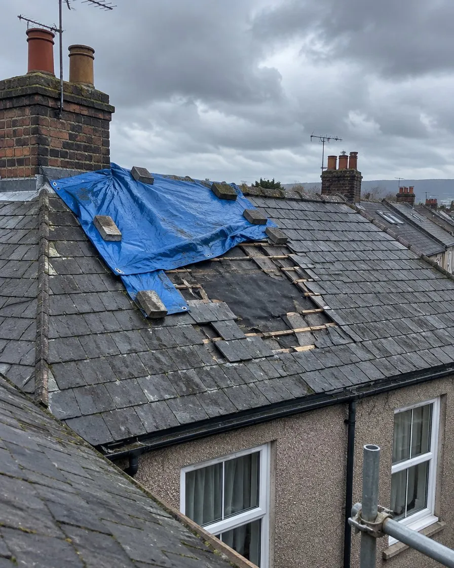 Storm damage and insurance work in Polzeath